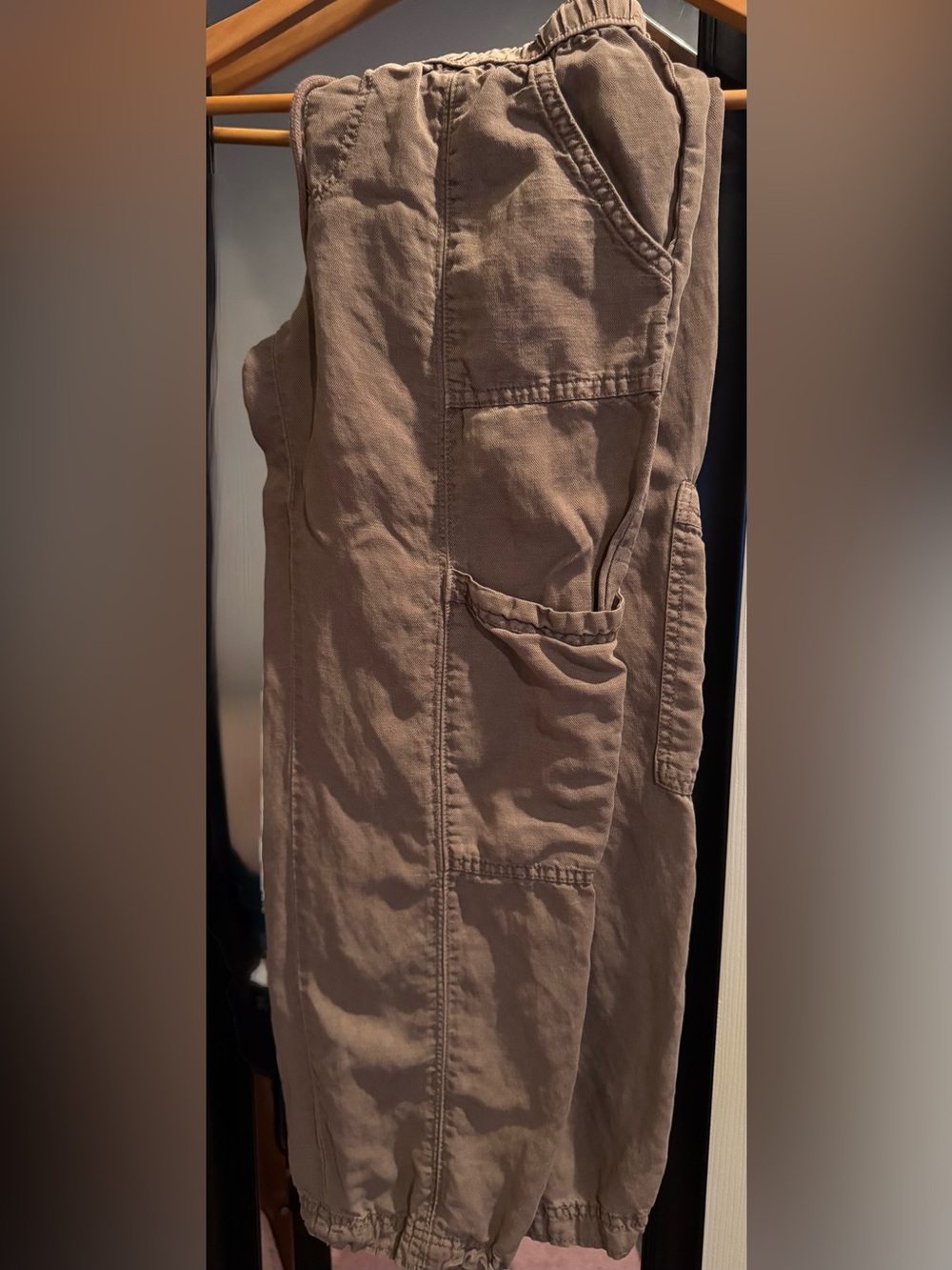 Nicole Miller Taupe Utility Jogger Pants